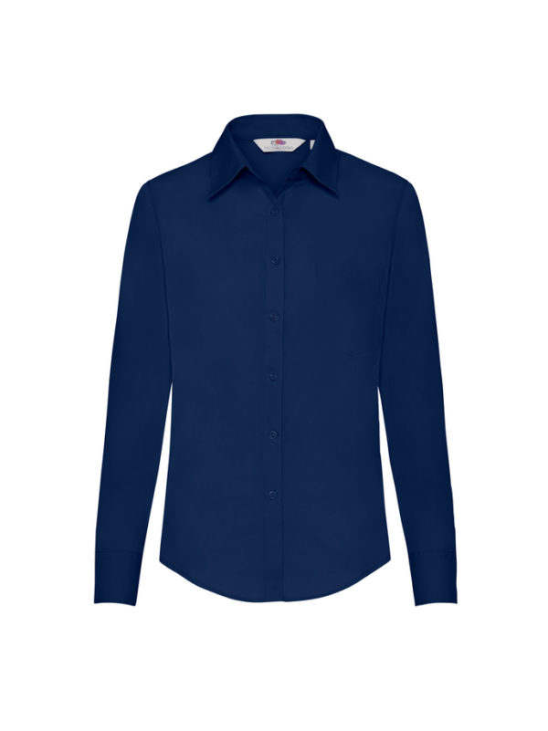 Ladies Long Sleeve Poplin Shirt à personnaliser